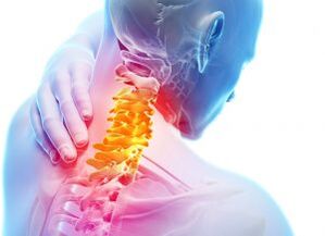 Cervical pain and shelter, osteochondrosis 3
