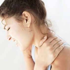 Severe pain of osteochondritis in the cervical vertebra